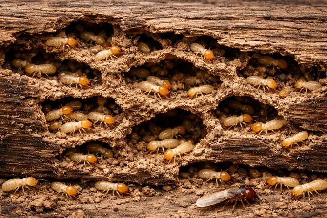 termites in wall