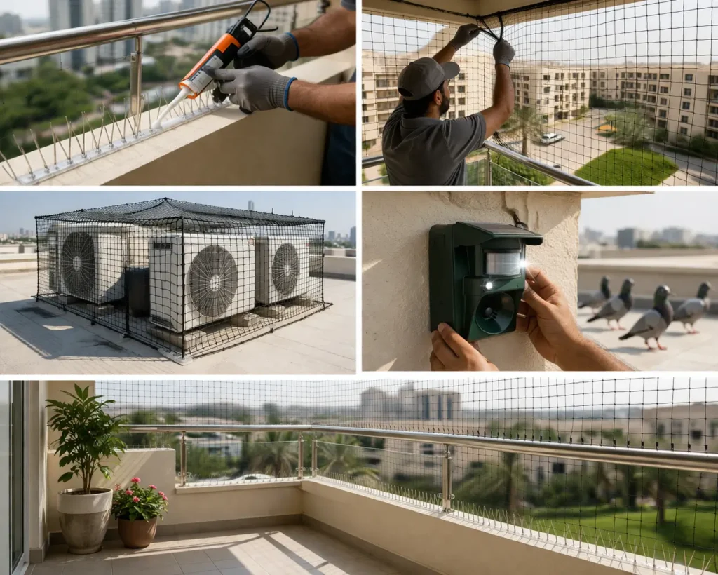 attract pigeons in dubai balcony