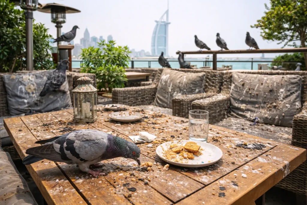 bird infestations impact businesses in dubai