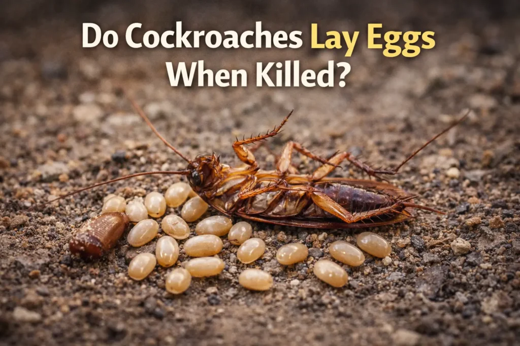 do cockroaches lay eggs when killed