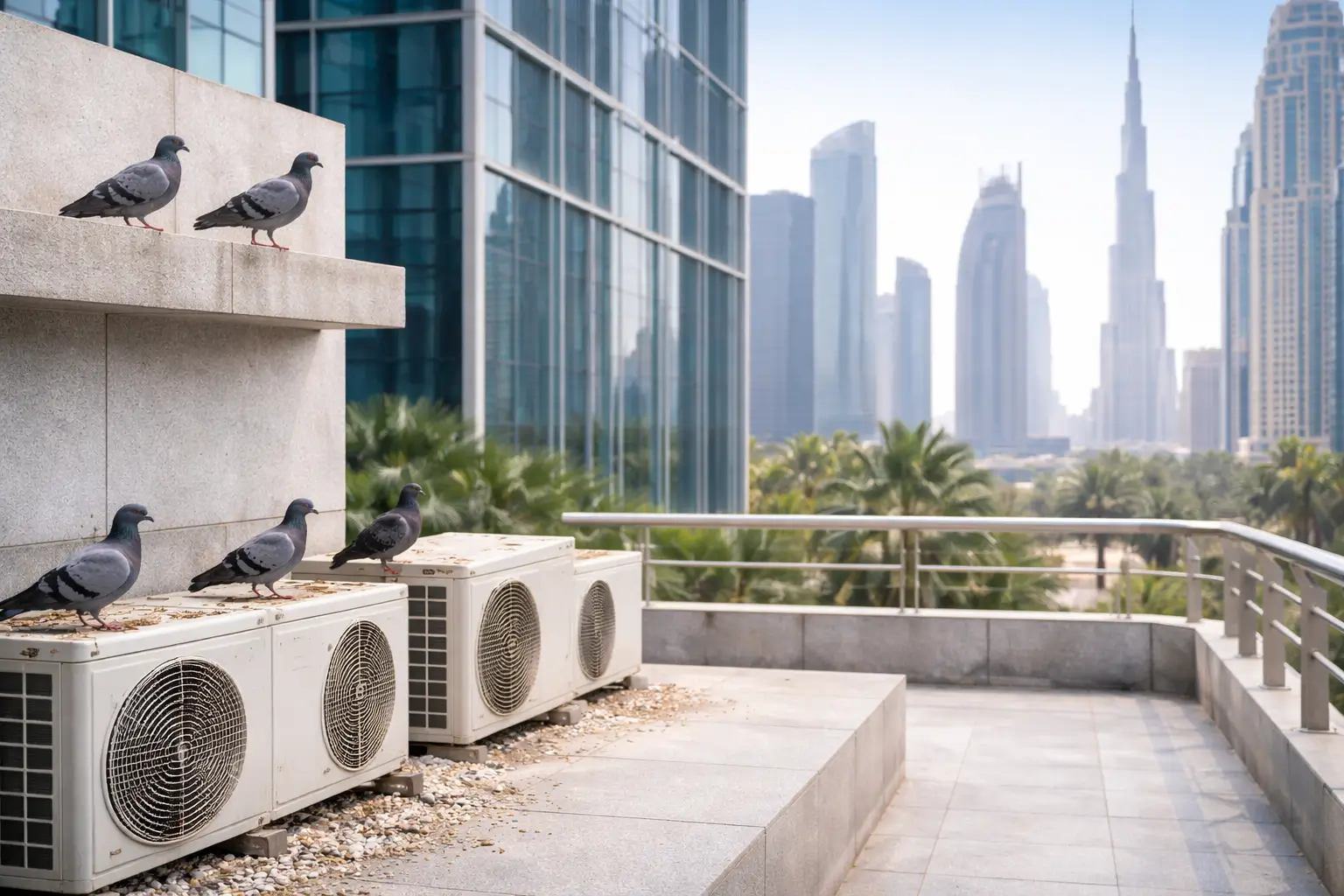 how bird infestations impact businesses in dubai