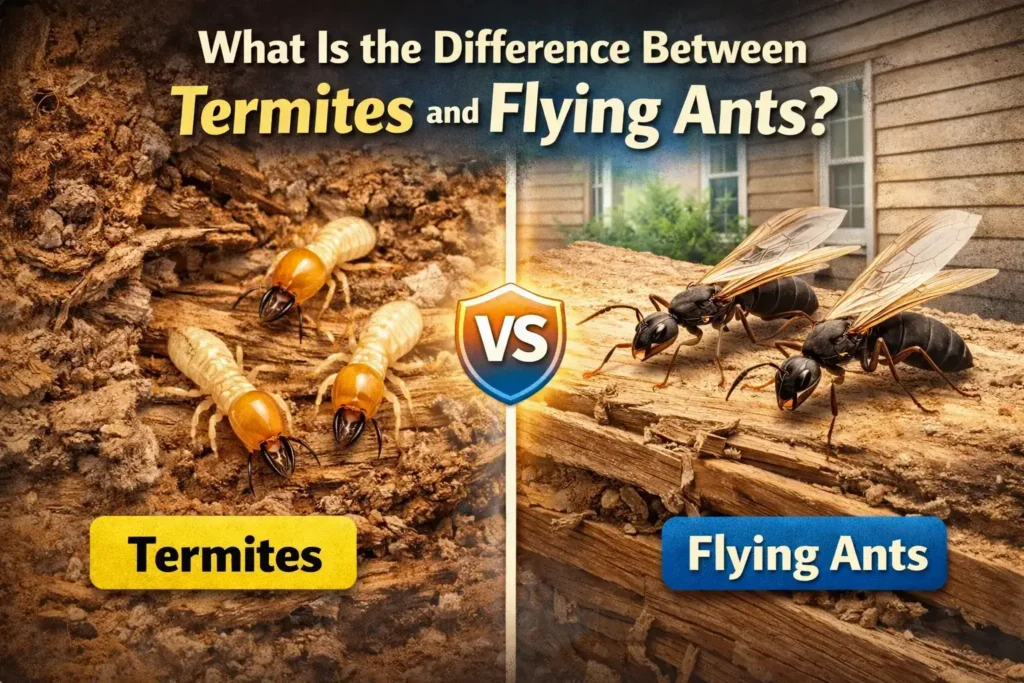 what is the difference between termites and flying ants