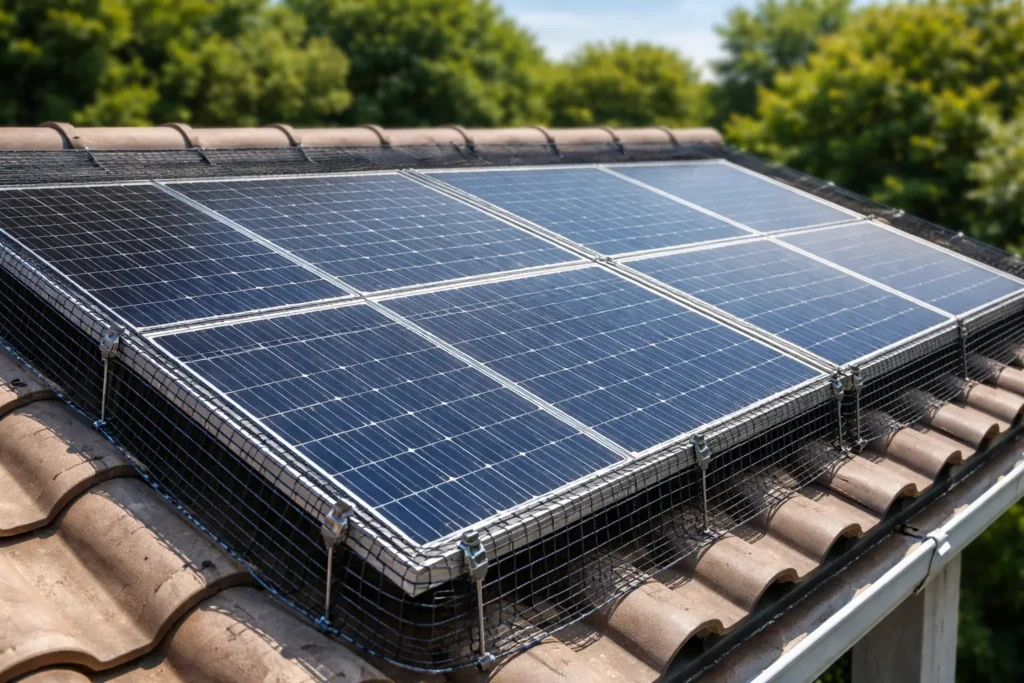 bird netting solar panel