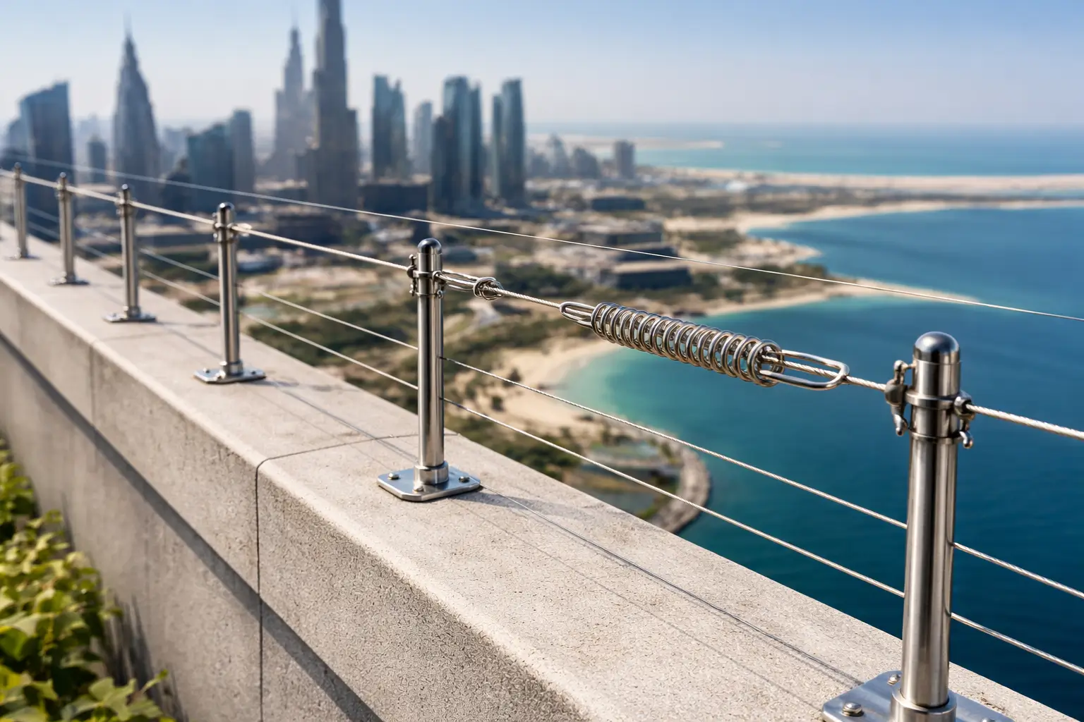 stainless steel spring tensioned wire system