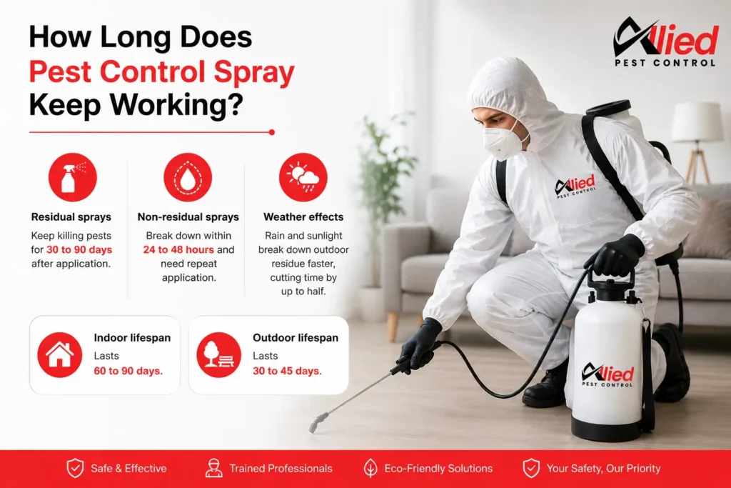 pest control spray keep working